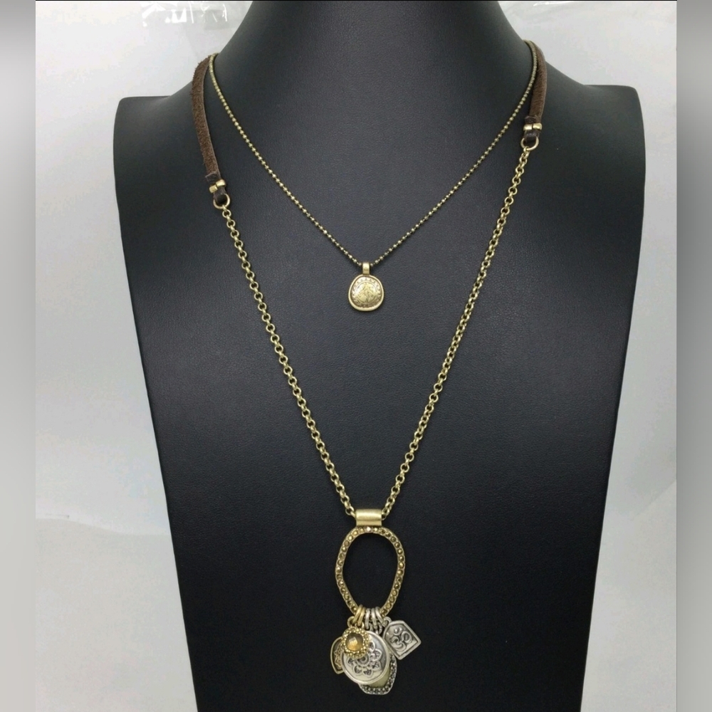 Lucky Brand Goldtone Double Strand Necklace 30"